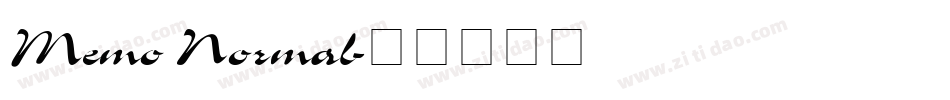 Memo Normal字体转换